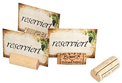 Kork-Deko 20 carteles reservados con expositores de mesa de corcho usados para gastronomía; reserva de mesa, exhibidor de mesa, gastronomía, reserva de espacio para tus invitados