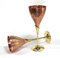 StonKraft Gravierter Messingkelch, Champagnergläser, Flöten, Coupes, Weinglas-Set (Kupfer-Finish)