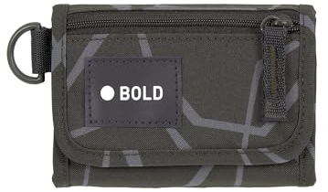 Casual barnplånbok med kardborreband och transparent fönster/skolplånbok Bold, GRÅ, plånbok