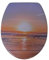 VEREG Duroplast WC-Sitz Sunset Beach mit Absenkautomatik für geräuschloses Schließen, ovale Form, angenehmer Sitzkomfort, max. belastbar bis 150 kg
