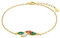 Amor Armband 925 Sterling Silber Damen Armschmuck, mit Zirkonia synth., Opal synth., 17+2 cm, Gold, Kommt in Schmuck Geschenk Box, 2037009