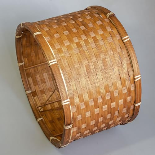 Osasy Modern rund Boho lampenschirm,lampenschirme rattan Trommelform, hohlgeschnitzt, für Stehlampe, Hängelampe,Tischlampe