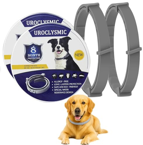 UroClysmic 2 Pack Dog Collar for Infection Prevention, Waterproof & Adjustable, Natural Essential Oils, 16-Month Protection, Safe & Comfortable for Dogs Over 7 Weeks