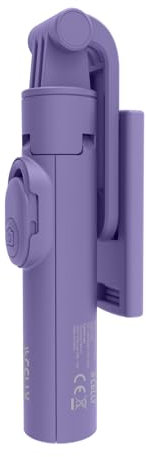 Celly, Palo Selfie Universal con Bluetooth, Barra Ajustable y Portátil, Trípode Integrado, Compatible con Smartphone hasta 7, Color Morado