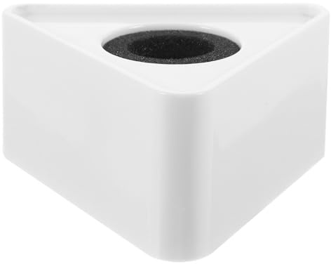 TEMPNAP Microphone to Station for Microphones Interview Professional Flag Easy Triangular Sturdy Hard Abs Plastic with Carry Design and Large Logo Display Area, White, Simple