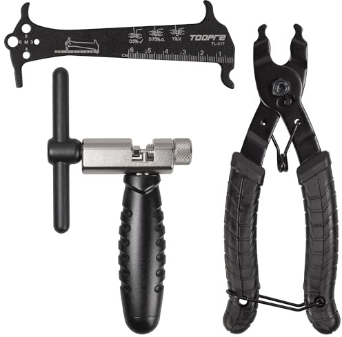 Oture Fahrradkette Werkzeugset: Kettennieter Fahrrad (Kettennieter), Kettenabschneider, Verschleißprüfer - Kompatibel für 6/7/8/9/10/12 Gang-Ketten