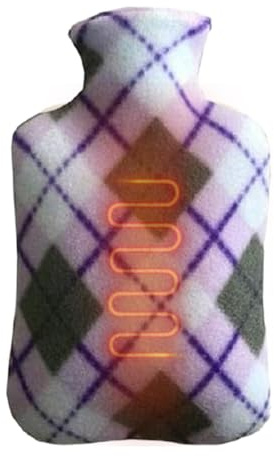 keloppasit Bolsa De Agua Caliente Con Funda De Felpa,2 Litros Antifugas Con Diseño De Dibujos,Bolsa Grande De Agua Caliente Cubierta Para Invierno - para Acampar Escuela Estudiantes Adolescentes