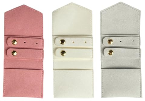 Lieawy Portagioie Da Viaggio Donna, Portagioielli Da Viaggio, Custodia Portatile Pieghevole Per Gioielli, Accessories Per Strumenti Di Bellezza Per Collane, Bracciali [3 Pezzi]