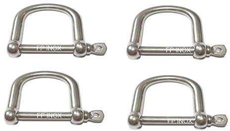 Manille Droite INOX 316 Extra Large 5mm INOX A4 (Lot de 4)