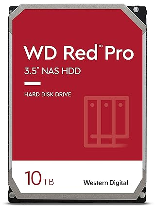 WD Rot Pro 10TB 3.5 NAS Interne Festplatte - 7200 RPM - WD102KFBX