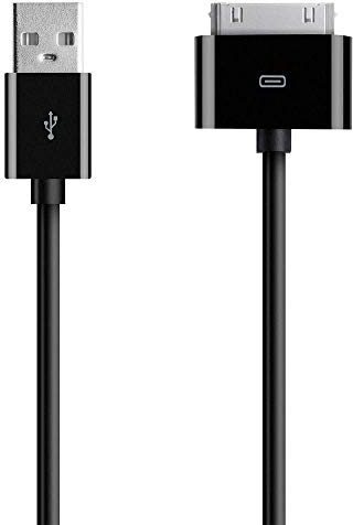 Lot de 3 câbles de charge USB extra longs 30 broches pour Apple iPhone 4 4S 3G 3GS Apple iPad 1ère 2ème 3ème génération iPod 5ème génération Nano Classic 1ère 2ème 3ème 5ème génération tactile Noir