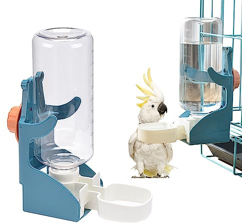 Canzoon Mangiatoia Automatica Per Parrocchetti, Calopsitte e Pappagalli - Alimentatore A Gabbia con Materiale Plastica