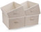 OVAKIA Storage Box Large Capacity 4 Pack, Foldable Fabric Drawer Organisers with Handles, Collapsible Clothes Wardrobe Storage Organiser for Shelves, Clothes, Shirts, Pants, Toys, Beige