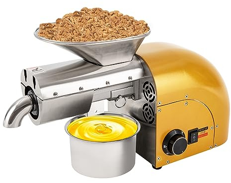1800W 110V Stainless Steel Oil Press Machine - Commercial Oil Extractor for Coconut, Cocoa Beans, Avocado, Amaranth Seeds