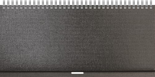 Brunnen Liggterminbok modell 870 (2025), 1 sida = 1 vecka plus 1 sida för anteckningar, 285 × 120 mm, 128 sidor, kartongomslag, svart