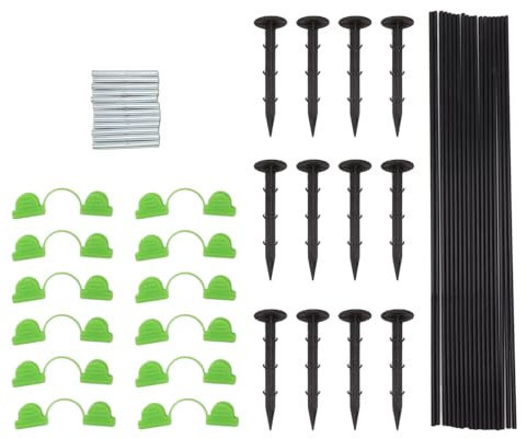 SIYANO Piccola staffa per capannone in fibra di vetro, con chiodi da pavimento fibbia in fibra di vetro palo giardinaggio giardino cerchio laminazione clip abbinata