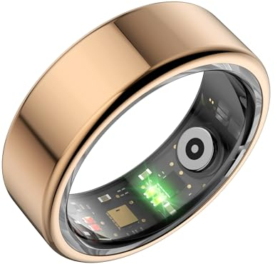 findtime Smart Ring Smartringe für Herren und Damen Smart Ring Android Fitness Ring Tracker Schrittzähler Schlafmonitor Herzfrequenzmessung Gesundheitsüberwachung Datenaufzeichnung für verschiedene Sportarten, FS1SHSMGD10