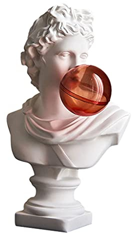 Duiaynke David/Giuliano Statua di testa greca in resina, sculture di David busto statuetta ornamento da scrivania per casa ufficio decorazione da tavolo (Phoebus)