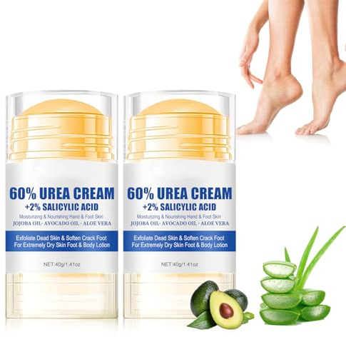 Hydrating and Anti-Cracking Foot Cream, 2 Stück Feuchtigkeitsspendende und rissfreie Fußcreme, Anti-Cracking-Fußcreme, Fußreparaturcreme Lindert extreme Trockenheit und Rissbildung der Füße