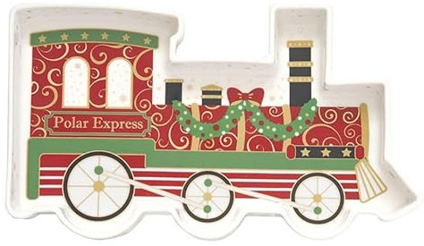 Set di piatti natalizi per 4 persone, 8 pezzi, in porcellana, servizio da tavola con 2 piatti piani e piatti da dessert, piatti da portata con motivo natalizio (ciotola da portata 26 cm)