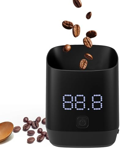 FIRE BULL Digital Coffee Dosing Cup for Weighing & Measuring, High-Precision Espresso Scale & Digital Coffee Bean Scale, Smart Coffee Scale for Home Baristas,Black
