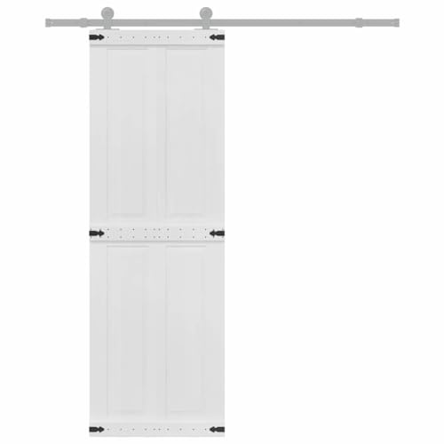 vidaXL Puerta Corrediza Corona 70 x 210 cm Madera de Pino Maciza, Puerta Deslizante con Estilo, diseño rústico, Divisor Duradero, Ahorra Espacio, fácil de armar y da privacidad