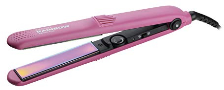 GAMMAPIU’ Piastra per Capelli Professionale Rainbow, Effetto Liscio a Lungo, Ferro, Elimina l'Elettrostaticità, Pulsante Blocco Chiusura, Temperature Regolabili, Riscaldamento Rapido Elettronico