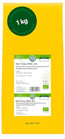 LEBENSBAUM Bio Earl Grey Schwarztee, schwarzer Tee lose, Earl Grey Tea, Bio Tee, mild mit feiner Zitrusnote, 1 kg