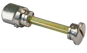 Amig - Muletilla Senza Rosetta Ottonata | Maniglie per Finestre | Adatta per Cintino Tapparelle | Isolamento Cassonetti | Griglia Esterna Ø80, Dorato Verniciato, Zama