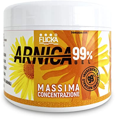 Arnica Gel per Cavalli Uso Umano Extra Forte 99%, Azione Intensa, Made in Italy, Massaggio a Muscoli e Articolazioni, Formulazione Naturale e Dermatologicamente Testata - Flicka