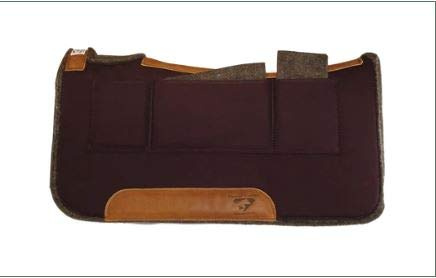 Diamond Wool Contoured Pressure Relief Black Western Shim Saddle Pad Size 30x30 and 1/2 Thickness