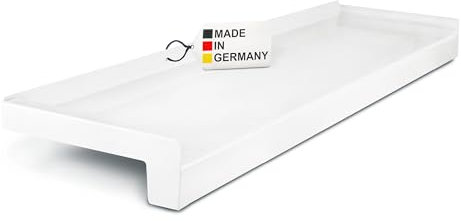 TJ Appui de fenêtre extérieur Aluminium Blanc 225 mm x 2000 mm/appui de fenetre alu ou appuie de fenêtre extérieur/tablette de fenêtre extérieur ou rebord fenêtre extérieur