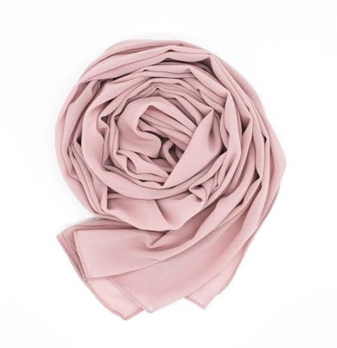 Wanssy® moderner Chiffonschal lang Schal Stola Tuch für Hochzeit Abendkleid in verschiedenen Farben Größe L (Altrosa)