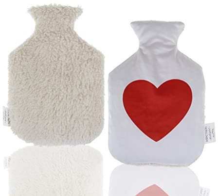 IMPACTRION -nature- Bio Kirschkernkissen als Wärmflasche mit Herz, handgefertigt in Österreich, 100% naturbelassene Baumwolle, Herstellung CO² neutral