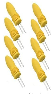 V-VAPE 8 x Corn Skewers Stainless Steel Sweetcorn On The Cob Holder BBQ Forks Prongs