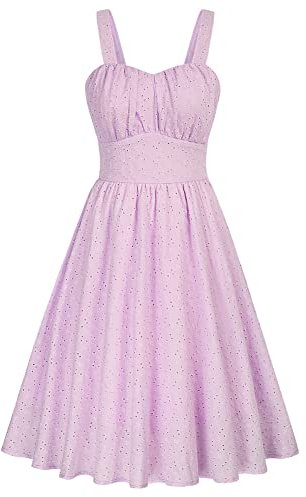 Belle Poque BP0380S22 Robe de Cocktail décontractée pour Femme Élégante Robe Spaghetti décontractée trapèze, Violet #724, XL