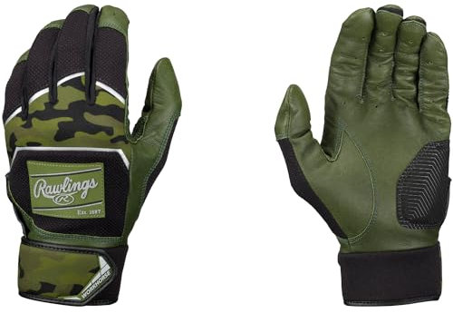 Rawlings Workhorse Baseball-Schlaghandschuhe | Militärgrün | Erwachsene L