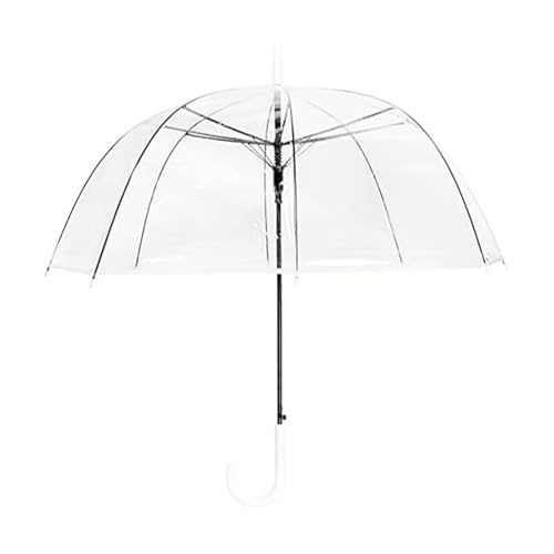 Clear Bubble Umbrella - Automatic opening clear dome umbrella with the stylish J-shaped handle for men and women, clear umbrella wedding, outings and large group gatherings, graduations, proms, or