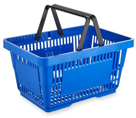 Retail Shop SUPERMARKETS Tier Stacking plastic Baskets BASKET 21 LITRE (blue)