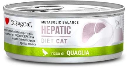 Disugual Dieta | Comida Húmeda para Gatos | 6 Unidades x 85 Gr | Varios Sabores | (6x85Gr, Codorniz Hepático)