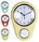 CBK-MS Vintage Küchenuhr mit Eieruhr Retro 50er Jahre Wanduhr Küche Mehrfarbig