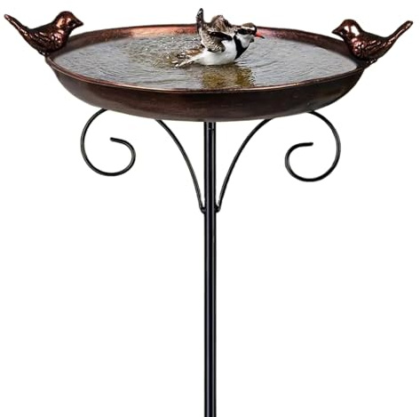 Baignoire pour oiseaux d'extérieur robuste uniquement | Mangeoire en eau peu profonde pour balcons, terrasses, boissons extérieures, attirant la faune et les jardins sauvages