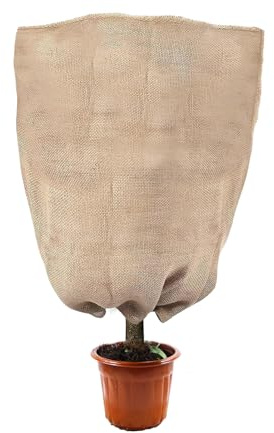 - Fundas de protección contra el gel para | Bolsa de embalaje de yute con cordón de sujeción | Cubiertas de protección contra el gel con cordón para clima frío