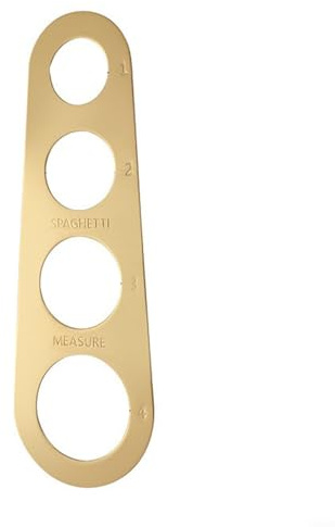 Doseur de spaghetti en acier inoxydable pour un contrôle précis des portions de pâtes avec règle pour nouilles cuites et tous les types de pâtes outil de mesure (doré)