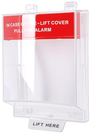 Luocute Fire Alarm Cover, Fire Alarm Pull Station Covers, Manual Call Point Protective Guard for Fireproof, Emergency Call Point Protective Buttons Fireproof Safe Switches Protector
