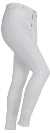 Shires Maids Childrens SaddleHugger Jodhpurs - Blanco