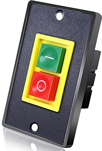 Taiss/Start Stop Switch,On/Off machine switch 220v/380v 10A Industrial Push Button Switch QCS1-I/O