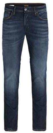 Herren Jack & Jones Jeans Tim Straight Legs Slim Fit Flat Front Tim ORIGINAL, Farben:Dunkelblau, Größe Jeans:28W / 32L