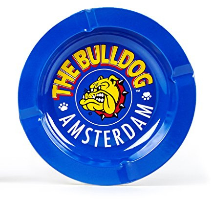 The Bulldog Amsterdam Metal Ashtray | Blue Coloured Metal Ash Tray for Smoking