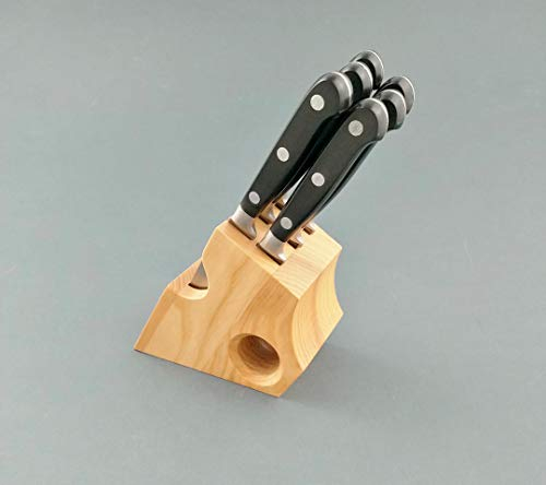 Dos buoi - Bloque mini cuchillos de bisteca, hoja serrada – Mango tecnopolímero negro